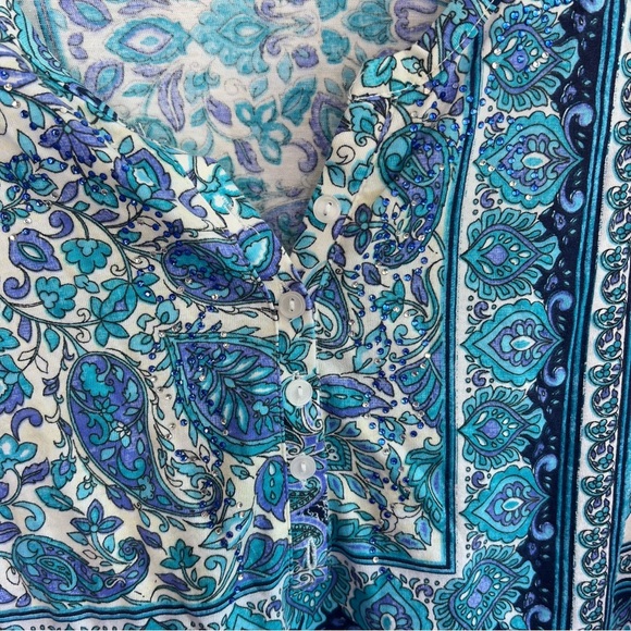 5/$25 Rebecca Malone, Paisley, print women’s shirt size 1X - Picture 5 of 7